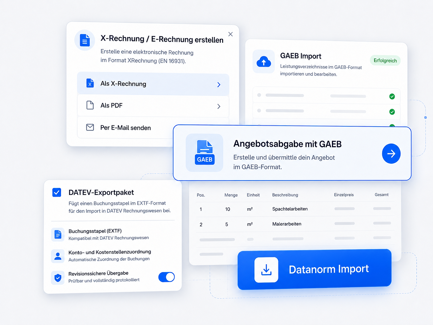 Übersicht wichtiger Schnittstellen und Datenformate in Ordiso Plan